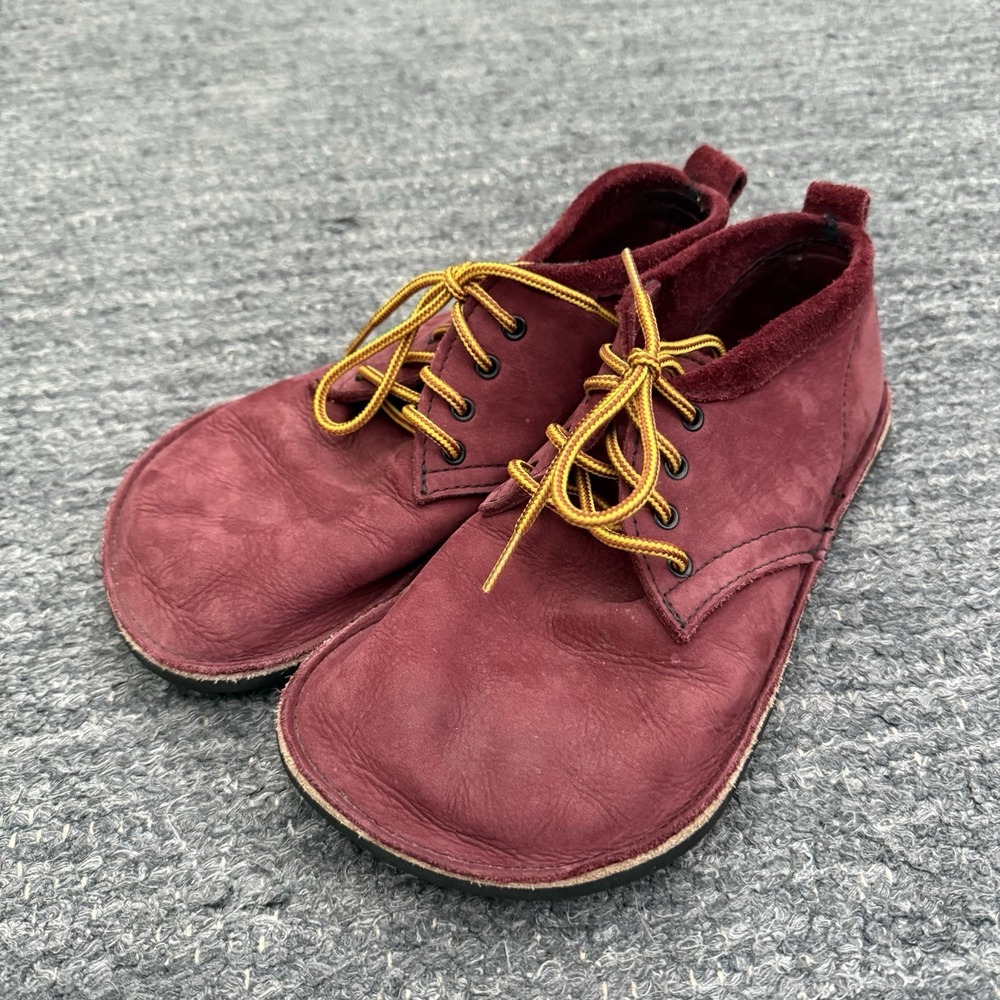 Soft Star Primal Sawyer Shoes Women 7 Red Lace Up Barefoot Suede Comfort Boots